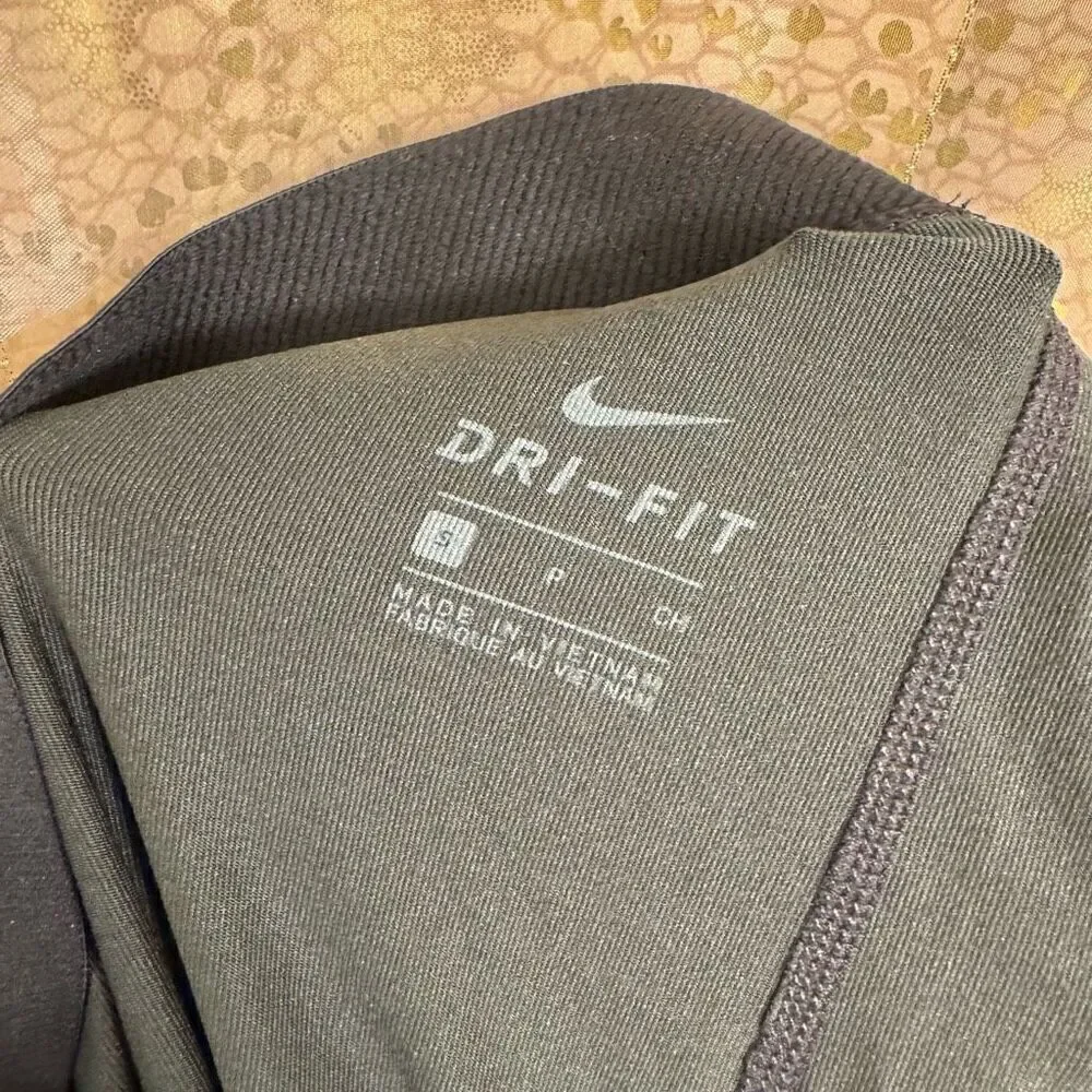 Nike Dri Fit Pro Cool Gold Black Sparkle Training Tights Leggings Small